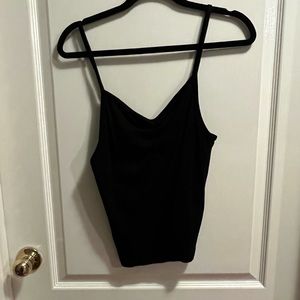 juniors/women’s black cinch front H&M tank top